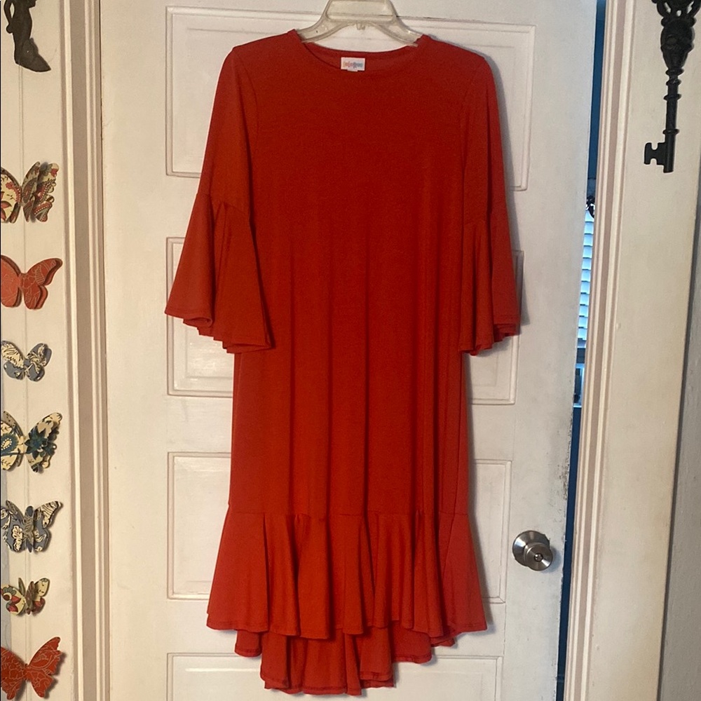 LuLaRoe Red High Low Dress